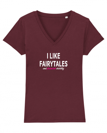 I Like Fairytales Burgundy