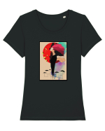 Fairie Tricou mânecă scurtă guler larg fitted Damă Expresser