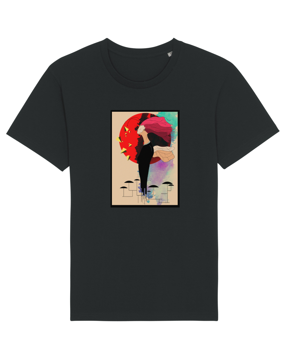 Tricou mânecă scurtă Unisex Rocker Black