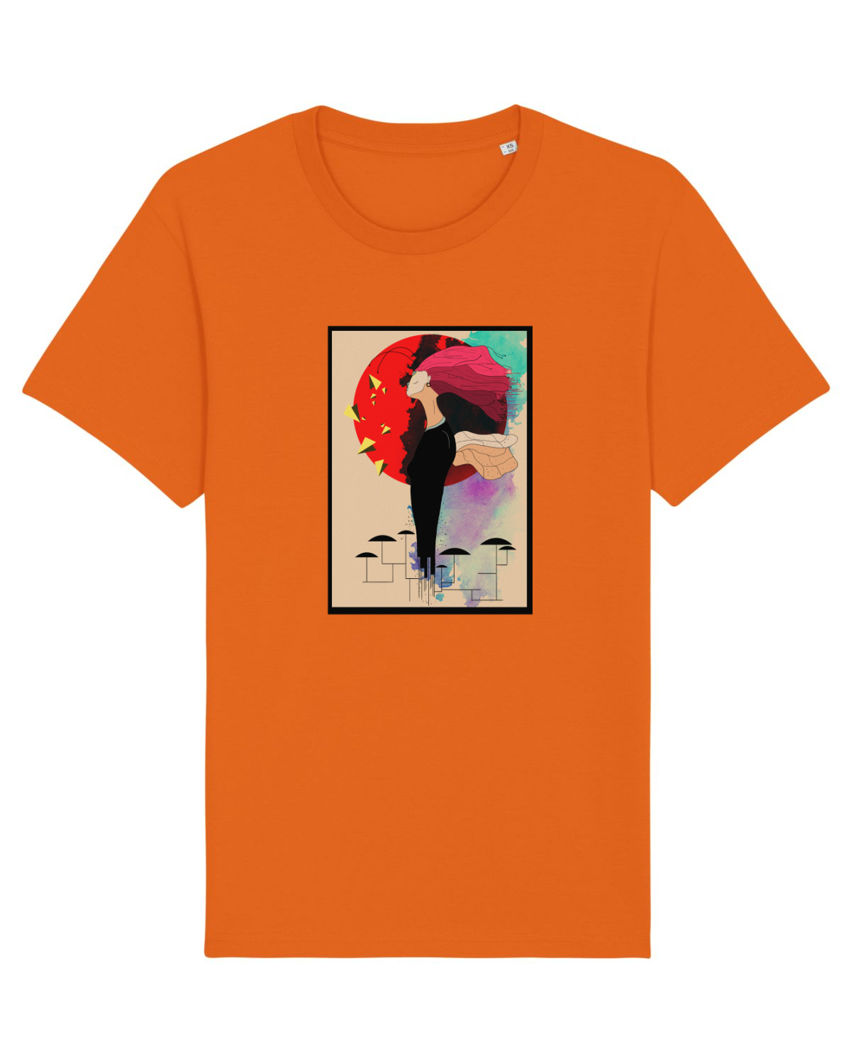 Tricou mânecă scurtă Unisex Rocker Bright Orange