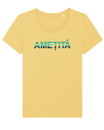 Ametita Tricou mânecă scurtă guler larg fitted Damă Expresser