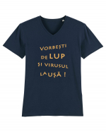 Vorbești de lup... Tricou mânecă scurtă guler V Bărbat Presenter