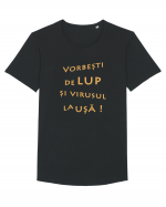 Vorbești de lup... Tricou mânecă scurtă guler larg Bărbat Skater