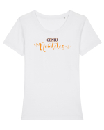 Geniu neinteles Tricou mânecă scurtă guler larg fitted Damă Expresser