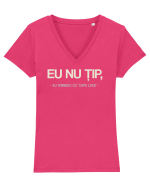 Eu nu tip Tricou mânecă scurtă guler V Damă Evoker