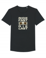 Ride Fast Die Last Tricou mânecă scurtă guler larg Bărbat Skater