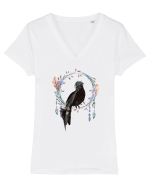 Pasare în Dreamcatcher Tricou mânecă scurtă guler V Damă Evoker