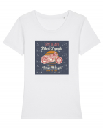 Cafe Racer Tricou mânecă scurtă guler larg fitted Damă Expresser