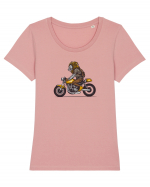 Motorcycle Lion Tricou mânecă scurtă guler larg fitted Damă Expresser