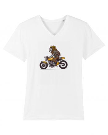 Motorcycle Lion White