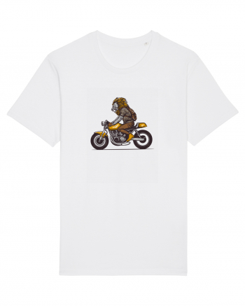 Motorcycle Lion White