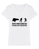 Poarta-te frumos cu oamenii grasi Tricou mânecă scurtă guler V Damă Evoker