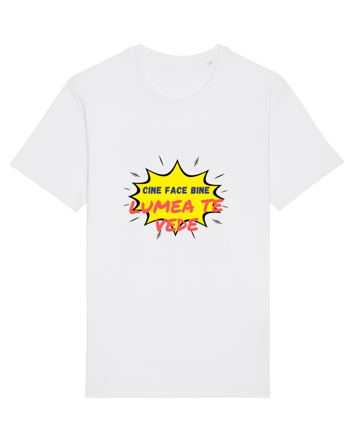 Tricou mânecă scurtă Unisex Rocker White
