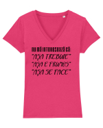 Nu ma intereseaza Tricou mânecă scurtă guler V Damă Evoker