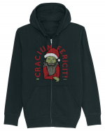 Craciun Fericit Ugly Green Santa Skull Hanorac cu fermoar Unisex Connector