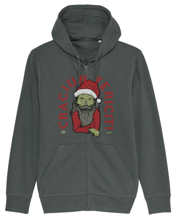 Craciun Fericit Ugly Green Santa Skull Anthracite