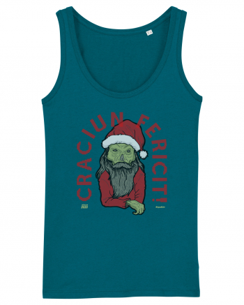 Craciun Fericit Ugly Green Santa Skull Ocean Depth