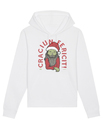 Craciun Fericit Ugly Green Santa Skull White