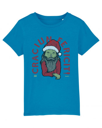 Craciun Fericit Ugly Green Santa Skull Azur