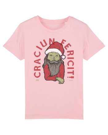 Craciun Fericit Ugly Green Santa Skull Cotton Pink
