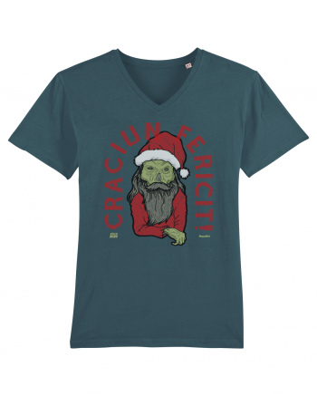 Craciun Fericit Ugly Green Santa Skull Stargazer