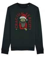 Craciun Fericit Ugly Green Santa Skull Bluză mânecă lungă Unisex Rise