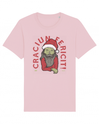 Craciun Fericit Ugly Green Santa Skull Cotton Pink