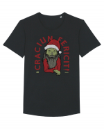 Craciun Fericit Ugly Green Santa Skull Tricou mânecă scurtă guler larg Bărbat Skater