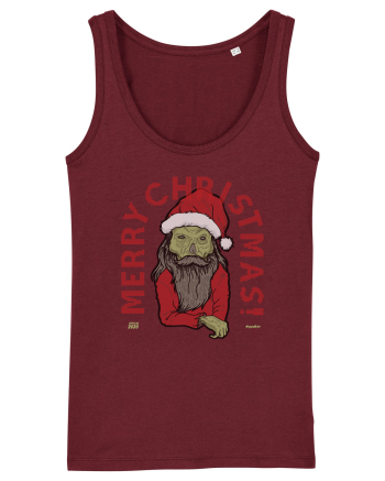 Ugly Santa Green Skull Merry Christmas Burgundy