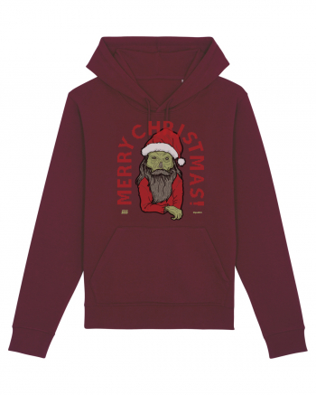 Ugly Santa Green Skull Merry Christmas Burgundy