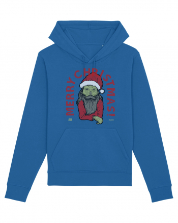 Ugly Santa Green Skull Merry Christmas Royal Blue