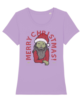 Ugly Santa Green Skull Merry Christmas Lavender Dawn