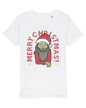Ugly Santa Green Skull Merry Christmas White