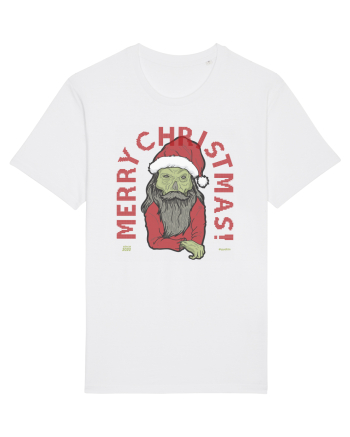 Ugly Santa Green Skull Merry Christmas White