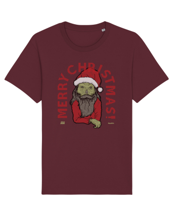 Ugly Santa Green Skull Merry Christmas Burgundy