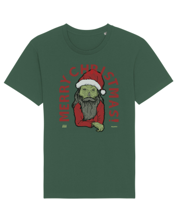 Ugly Santa Green Skull Merry Christmas Bottle Green