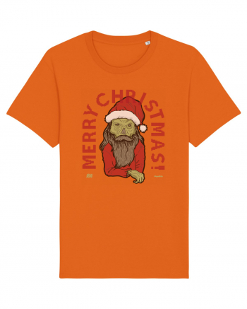 Ugly Santa Green Skull Merry Christmas Bright Orange