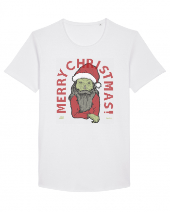 Ugly Santa Green Skull Merry Christmas White