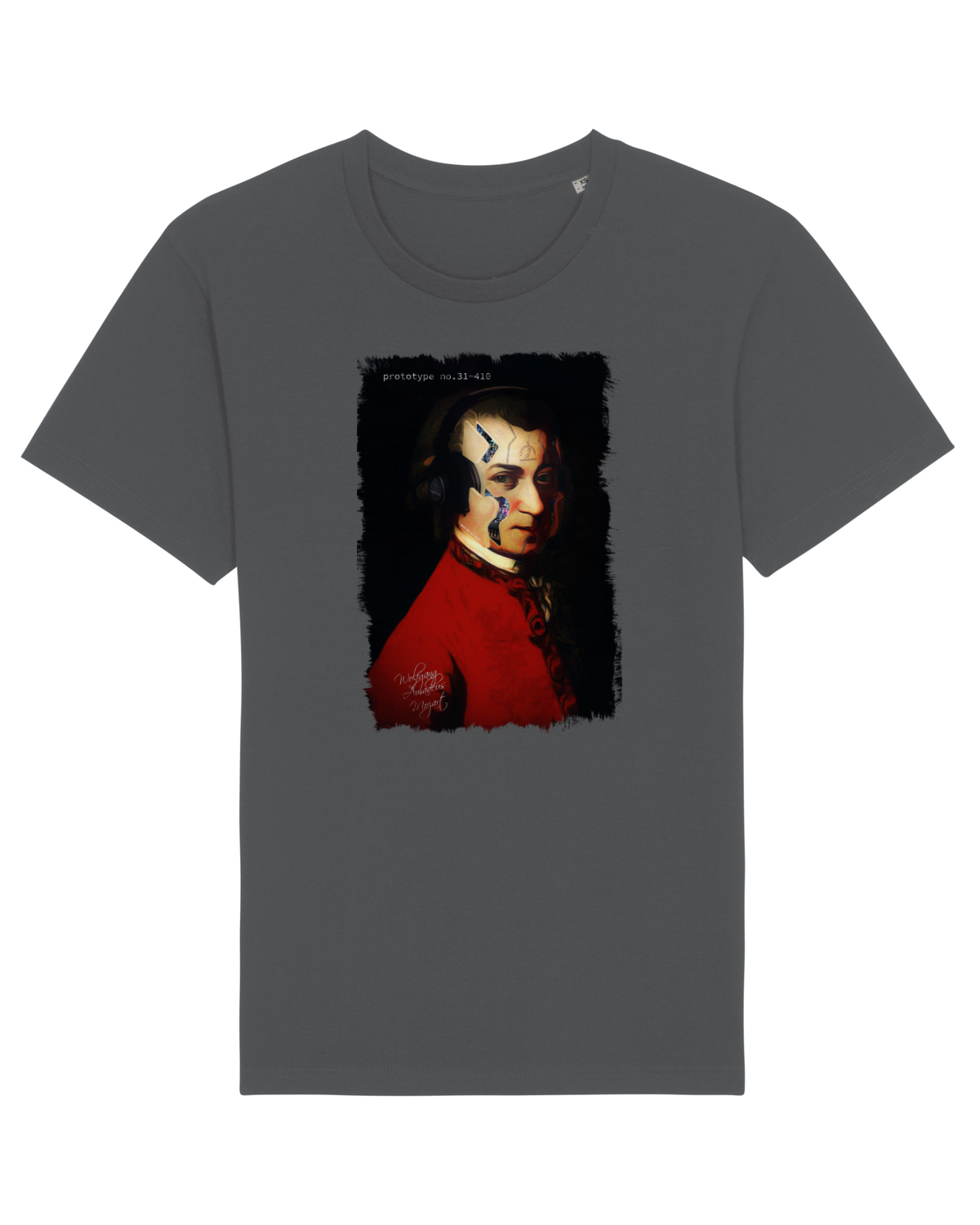 Tricou mânecă scurtă Unisex Rocker Anthracite