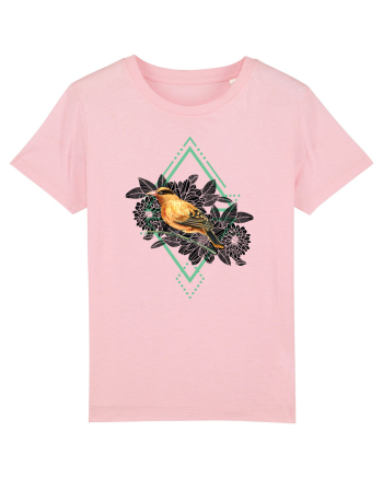 Pasare Portocaliu Floral Cotton Pink
