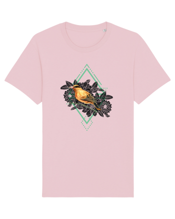 Pasare Portocaliu Floral Cotton Pink
