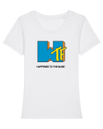 WTF happened to music Tricou mânecă scurtă guler larg fitted Damă Expresser