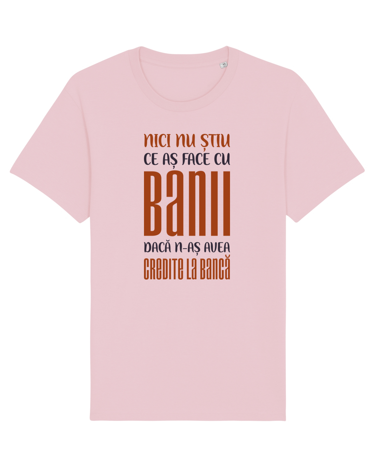 Tricou mânecă scurtă Unisex Rocker Cotton Pink