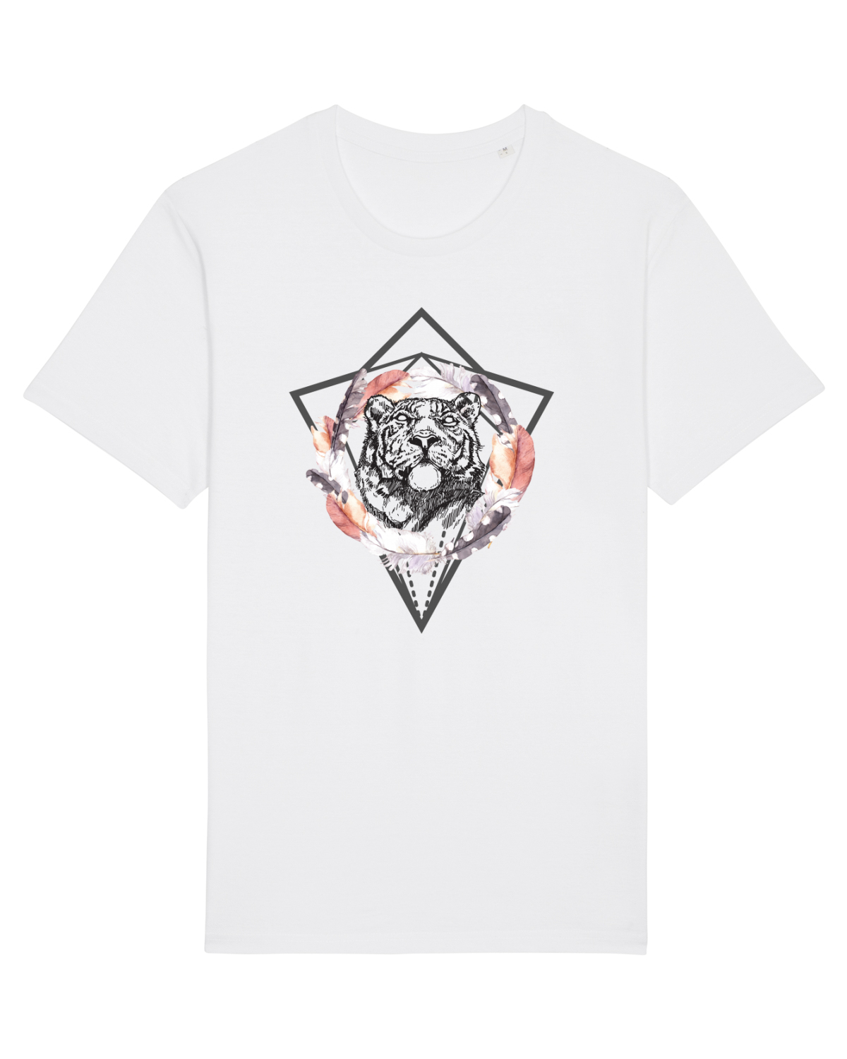 Tricou mânecă scurtă Unisex Rocker White
