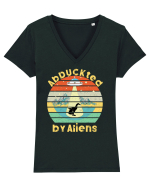 Abduckted by Aliens Vintage Sunset Tricou mânecă scurtă guler V Damă Evoker