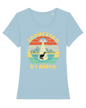 Abduckted by Aliens Vintage Sunset Sky Blue