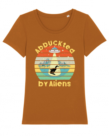 Abduckted by Aliens Vintage Sunset Roasted Orange