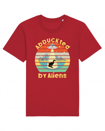 Abduckted by Aliens Vintage Sunset Red