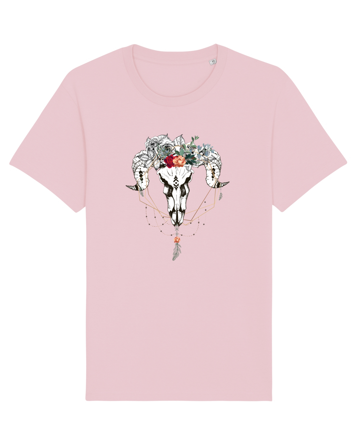 Tricou mânecă scurtă Unisex Rocker Cotton Pink