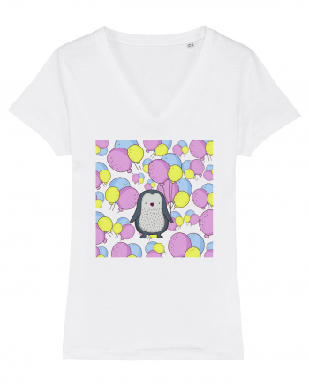 Pinguin Cu Baloane White